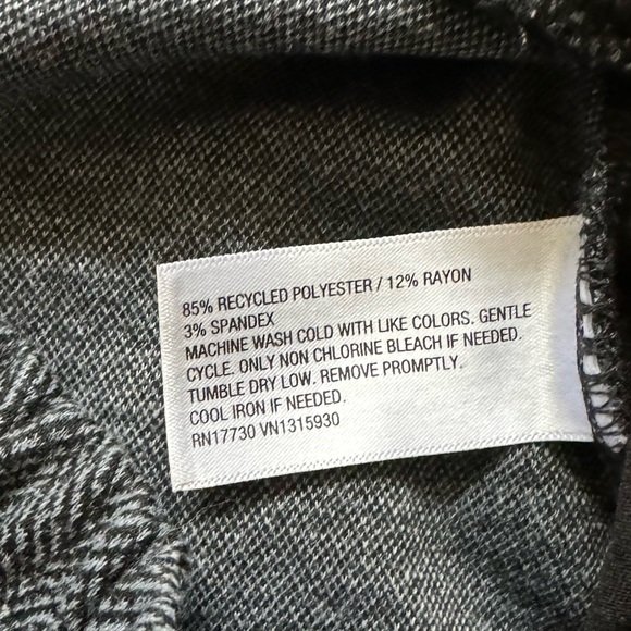 High-Rise Knit Pants Gray Sz Sm - Picture 15 of 16